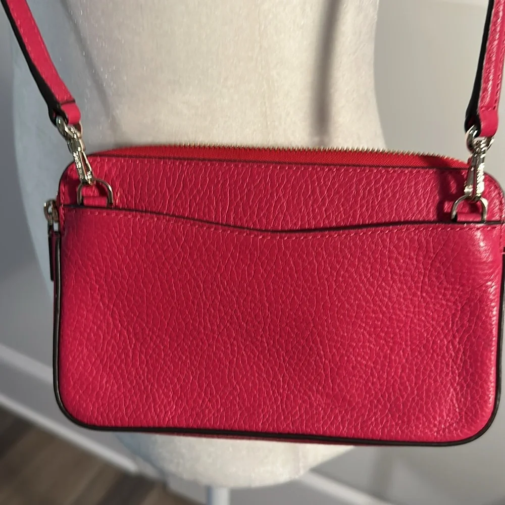Kate Spade New York Vibrant Fuchsia Red Small Like New Crossbody Bag